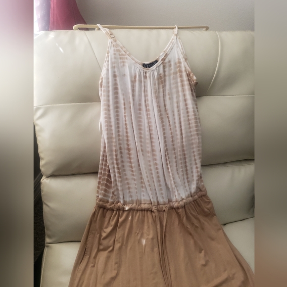 VENUS~ Brand New With Tag Tie-Dye Beige Jumpsuit w/Pockets-MEDIUM - Picture 5 of 11